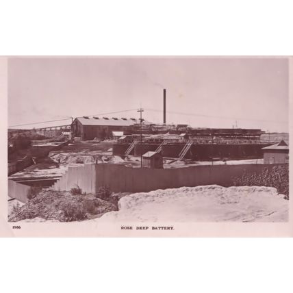 Rose Deep Battery South African Diamond Mines Mining Real Photo Postcard
