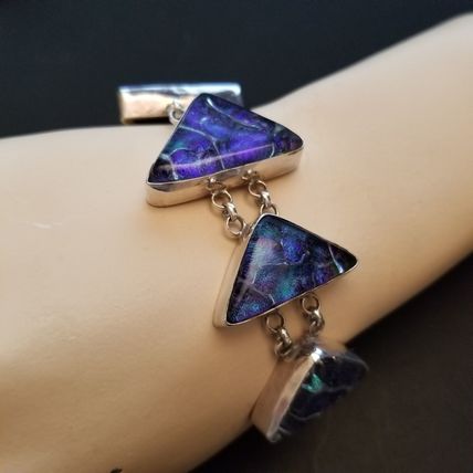 Dichroic Glass .925 Sterling Bracelet