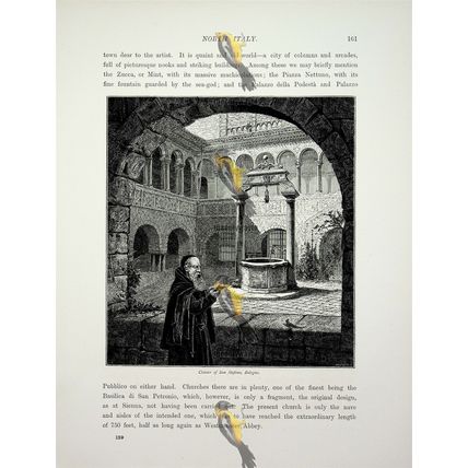 Cloister Of San Stefano, Bologna, Italy, Book Illustration (Print), c1875