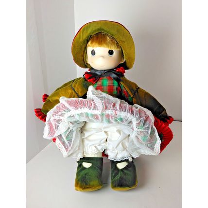 Adorable! Christmas Doll Precious Moments Enesco Porcelain/Fabric - 1991