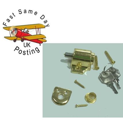 ONE PRESS DOOR AND WINDOW LOCK AVOCET BRASS FINISH
