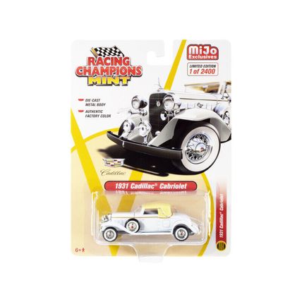 1931 Cadillac Cabriolet White with Cream Top Limited Edition to 2400 pieces W...