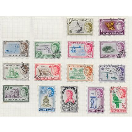 CAYMAN ISLANDS 1959 QE2 NEW PICTORIALS SET USED 165 - SG177 178 179 SG