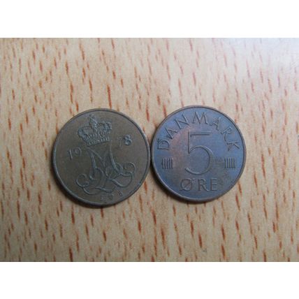 Denmark 1978 5 Ore Coin