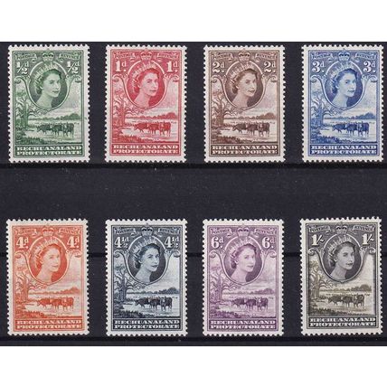 Bechuanaland QEII 1955-58 Part Set to 1s SG143/149 Mint MH