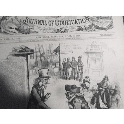 An international conference about money, by Thomas Nast - Harper's Weekly, 1878