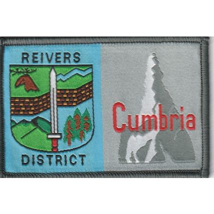 Scout Double Badge UK Cumbria/Reivers - White Back (M107)