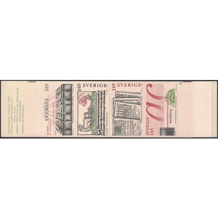 Sweden - Booklet: Facit #H342 Tryckerikonsten i Sverige 500 år cyls 2 fot