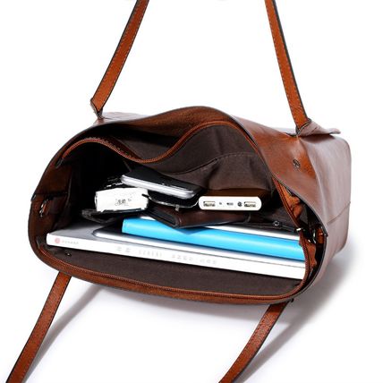 Women Purses and Handbags Leather Hobo Bags Brown