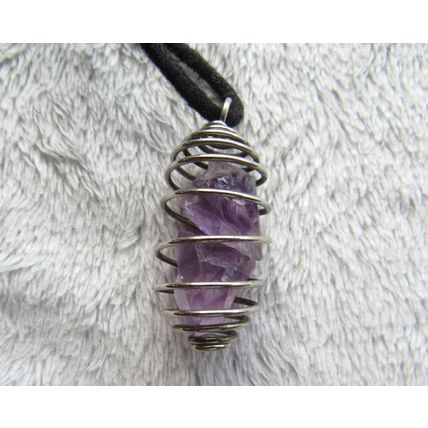 Amethyst Chip Pendant Necklace - 26"