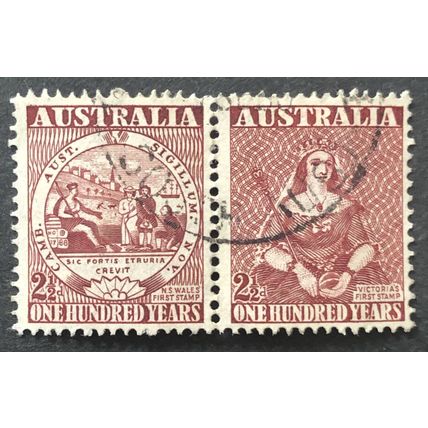 AUSTRALIA 1950 SG 0239/40 USED PAIR #1