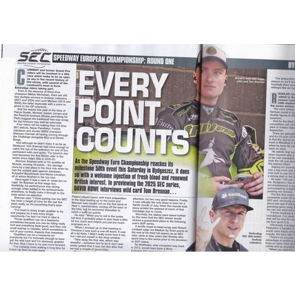 Speedway Star : July 12, 2025. Kurtz wins Malilla GP. Tom Brennan.