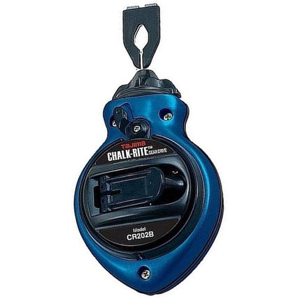 Tajima CR202B-P Chalk Rite II - Contractor Grade Ultra Thin Chalk Line,Blue