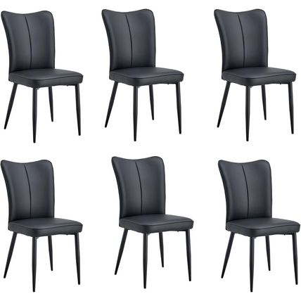 Modern Dining Chairs Set of 6,6 Pieces Chairs Set,Thickened Padded Upholstered S