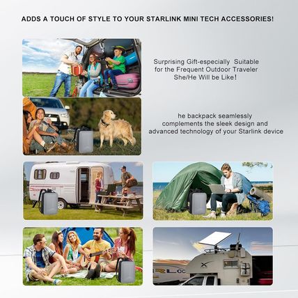 Starlink Mini Case-Rv&Outdoor Camping Trip;Travel Case-Lock & Charging Port for