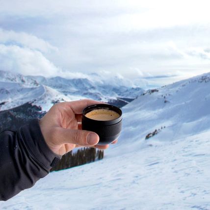 WACACO Minipresso GR, Portable Espresso Machine, Compatible Ground Coffee, Hand
