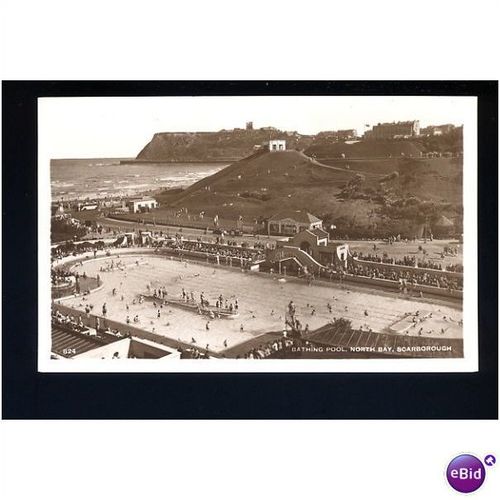 Yorkshire SCARBOROUGH Bathing Pool Postcard by H.O.T. (824)