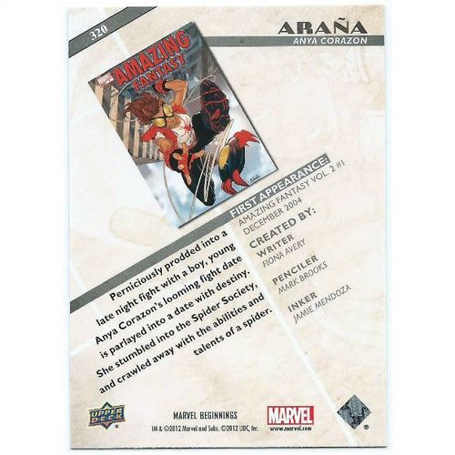 2012 Marvel Beginnings 2 - #320 - Arana