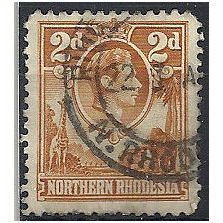 Northern Rhodesia 1938 SG31 2d Yellow-Brown Fine Used . . .