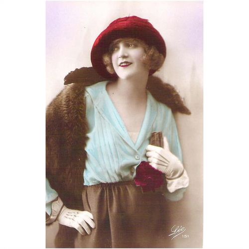 CARTE POSTALE - MODE - FEMME A CHAPEAU - REF 62
