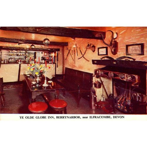 Devon - BERRYNARBOUR - Olde Globe Inn (Interior) c.1960