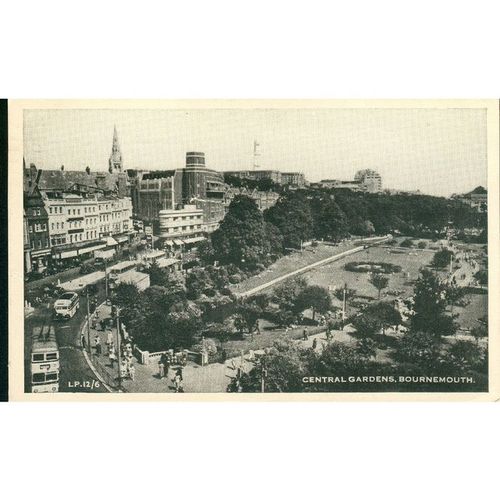 Vintage GB PC - Central Gardens, Bournemouth, Dorset - LP & Co Ltd - L.P.12
