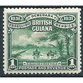 British Guiana 1931 SG283 1c Emerald Green Mounted Mint .. ..