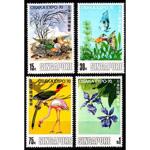 SINGAPUR SINGAPORE [1970] MiNr 0112-15 ( **/mnh ) EXPO Osaka