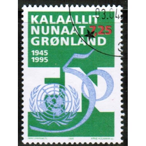 1995 Greenland - United Nations - 7.25kr used Sc# 288