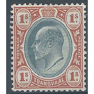 Transvaal 1905 SG267 1/- Black & Red-Brown (light gum crease) Mounted Mint .. ..