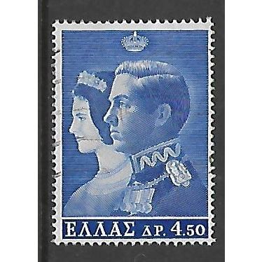 GREECE 1964 ROYAL WEDDING 4d.50 BLUE SG 964 FINE USED
