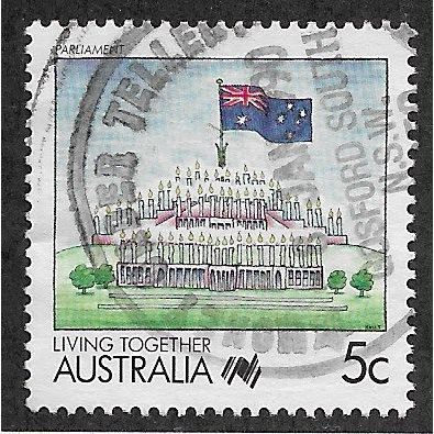 AUS 1988 5c 'LIVING TOGETHER - PARLIAMENT' FINE USED (EBID67-139)