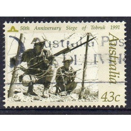 Australia 1991 In Memory of Those Who Served - Siege of Tobruk 43c Used
