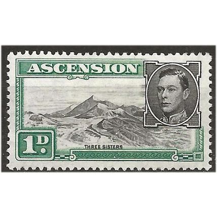 Ascension 1938 SG39 1d Black & Green Mounted Mint . .. .