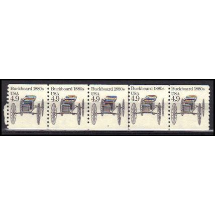 2124 4.9c Buckboard Fine MNH Dry Gum PNC 3/5 X0231