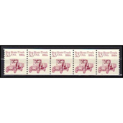 2125 5.5c Star Route Truck Fine MNH Dry Gum PNC 1/5 X0412