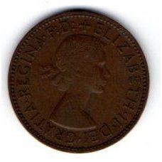 Coins. Pre-Decimal 1955 Elizabeth II. Half Penny Coin