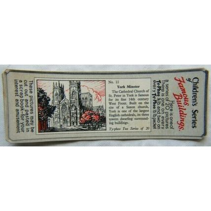 1955 Typhoo Famous Buildings card 11 York Minster