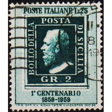 Italy. 1959 25L S.G.986 Used