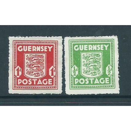 guernsey stamps sg1 sg 2 shades hm priced as cheapest