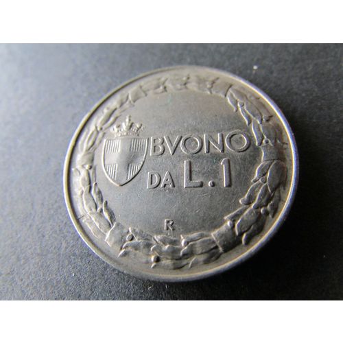 1922 ITALY ONE LIRA R MINT MARK FREE POST. G