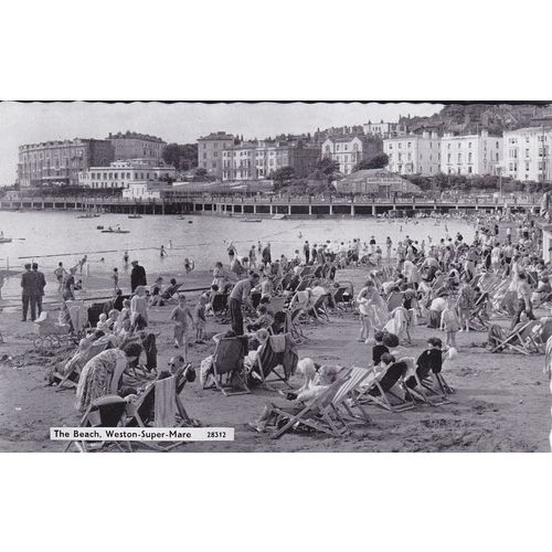 The Beach, Weston-Super-Mare Somerset Postcard (SM72977)