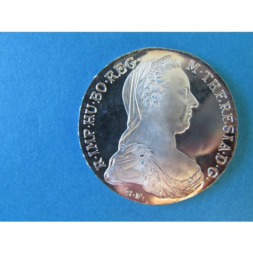 1780 AUSTRIA MARIA THERESA SILVER PROOF THALER. AAA