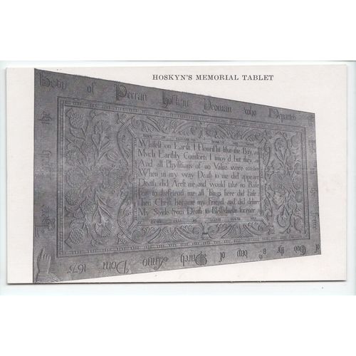 Perran Hoskyn's Memorial Tablet St Piran's Cornwall Postcard P92