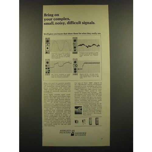 1966 Hewlett-Packard Sanborn 7700 Series Oscillographs Ad