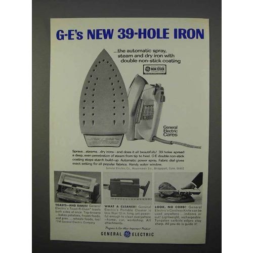 1966 General Electric Ad - Iron, Toast-R-Oven