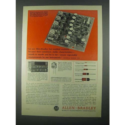 1967 Allen-Bradley Hot Molded Resistors Ad - Consistent
