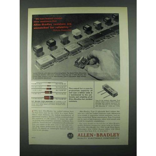 1967 Allen-Bradley Hot Molded Resistors Ad - Unmatched