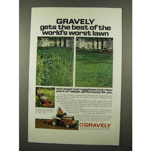 1975 Gravely Lawn Mowers Ad - Best of The Worst Lawn