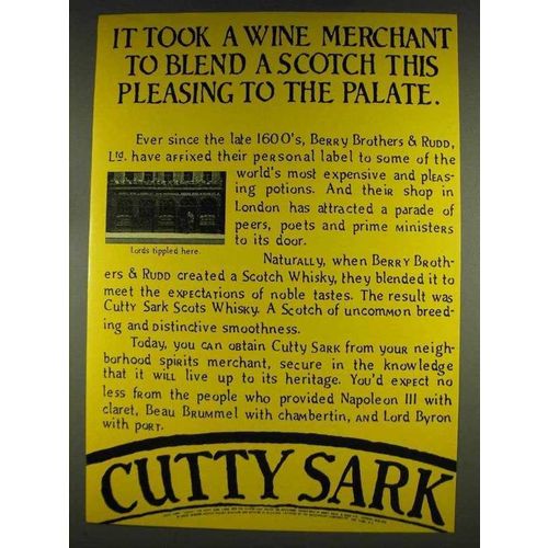 1978 Cutty Sark Scotch Ad - Took Wine Merchant to Blend